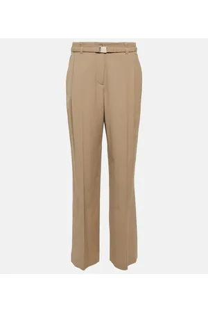 Brunello Cucinelli High-rise straight wool-blend pants