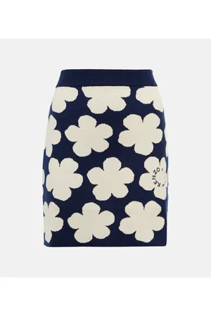 Kenzo Floral wool-blend miniskirt