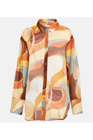 SIR Printed cotton and silk shirt