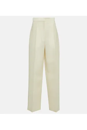 The Row Gordon high-rise wool and silk pants