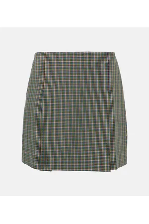 Tory Burch Checked pleated tennis skirt