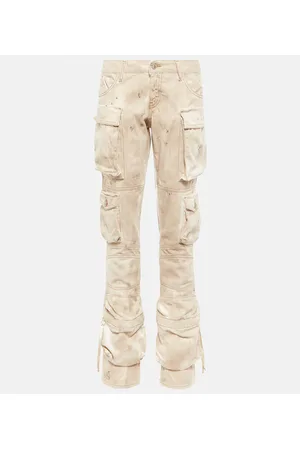 The Attico Low-rise denim cargo pants