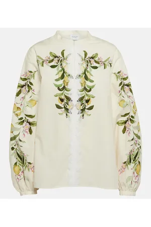 Giambattista Valli Embroidered cotton blouse