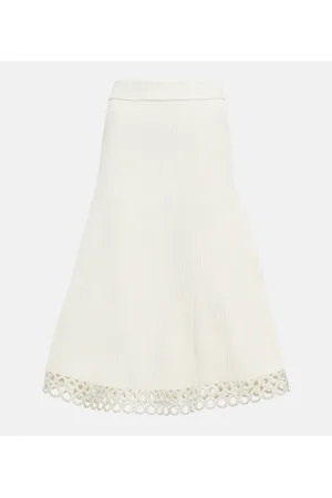 Simkhai Ribbed-knit midi skirt
