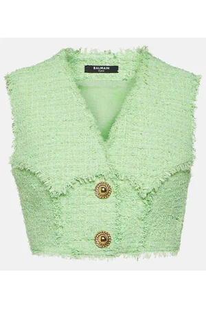Balmain Tweed crop top