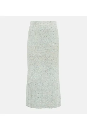 ULLA JOHNSON Kaiya high-rise knit midi skirt