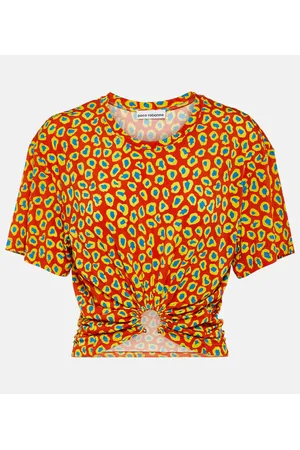 Paco rabanne Second Skin leopard-print top