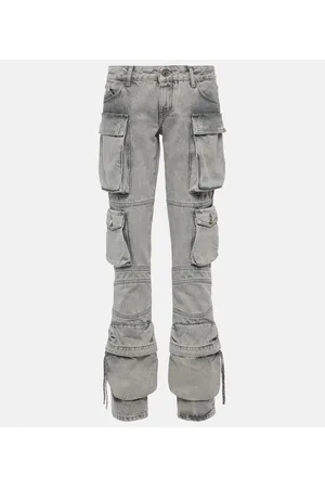 The Attico Low-rise straight cargo jeans