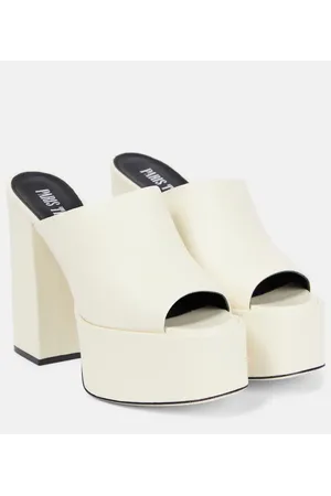 PARIS TEXAS Sasha leather platform mules