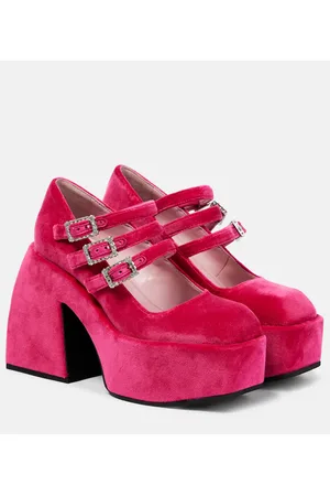 NODALETO Bulla Marietta velvet platform pumps