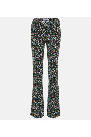 Paco rabanne Printed high-rise crÃªpe pants
