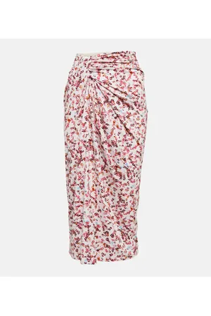 Marant Etoile Jeldia printed jersey midi skirt