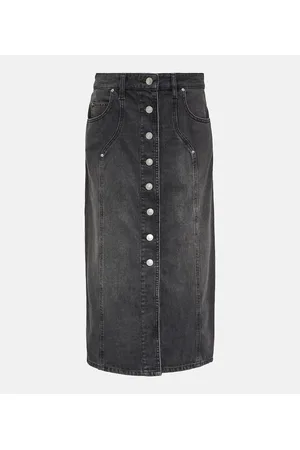 Marant Etoile Vandy denim midi skirt