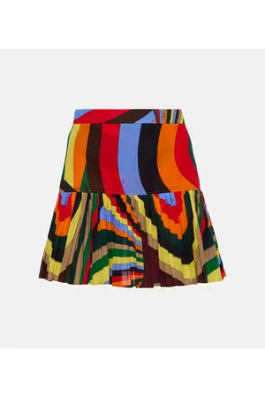 Puccini Iride pleated cotton miniskirt