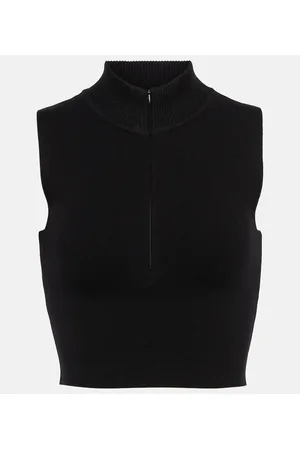 LIVE THE PROCESS Petra half-zip crop top