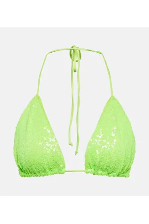 Norma Kamali Sequin-embellished bikini top