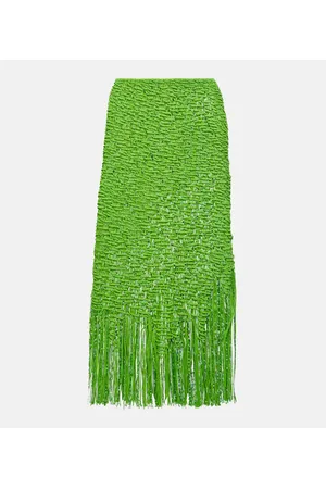 Roberta Einer Element fringed cotton midi skirt