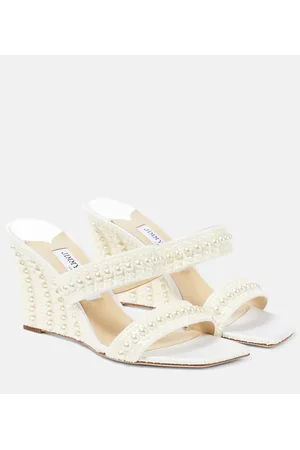 Jimmy Choo Bridal Sacoria 85 embellished wedge mules