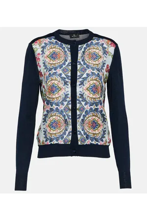 Etro Printed silk and cotton-blend cardigan