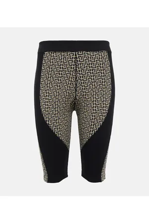 Balmain Monogram high-rise cycling shorts