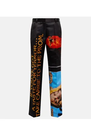 J.W.Anderson Printed satin straight pants