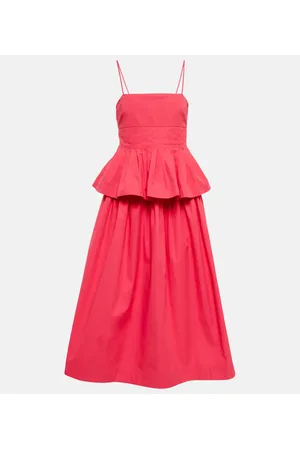 CO Pleated tton midi dress