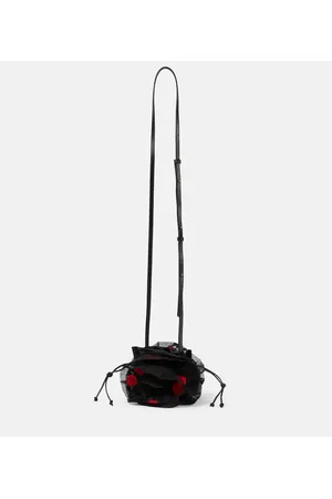 MAGDA BUTRYM Floral satin bucket bag