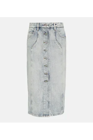 Marant Etoile Vandy denim midi skirt