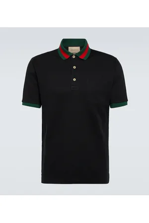 Gucci Web-collar piquÃ© polo shirt