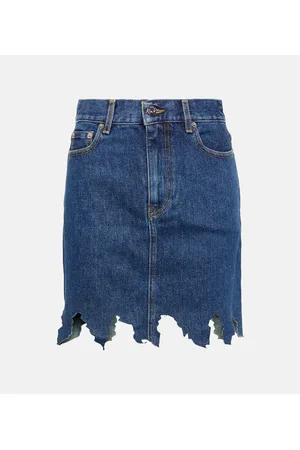 J.W.Anderson Distressed denim miniskirt