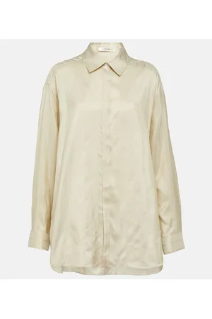 The Row Nomoon jacquard silk poplin shirt