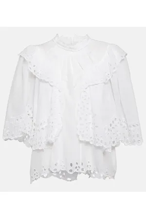 Marant Etoile Katia embroidered cotton blouse