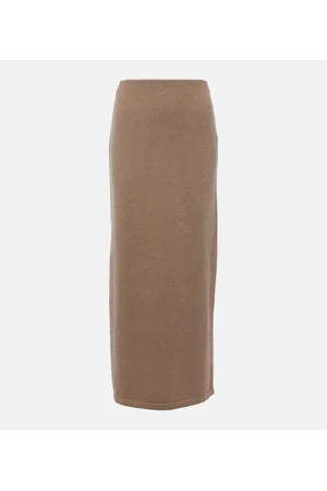 J.W.Anderson High-rise mohair-blend midi skirt