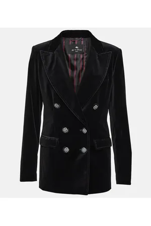 Etro Double-breasted velvet blazer