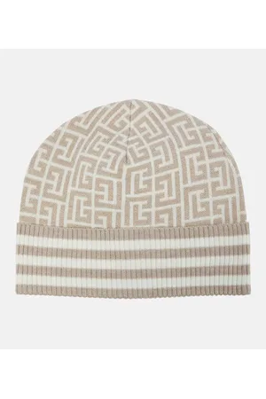 Balmain Monogram wool-blend beanie