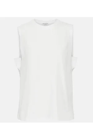 Brunello Cucinelli Cotton-blend tank top