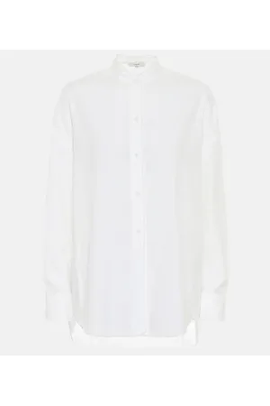 Vince Cotton-blend poplin shirt