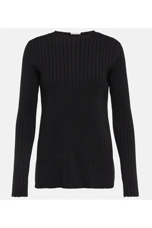 The Row Ash cutout-detail ribbed-knit silk top