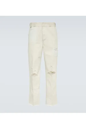 UNDERCOVER Distressed straight-leg cotton pants