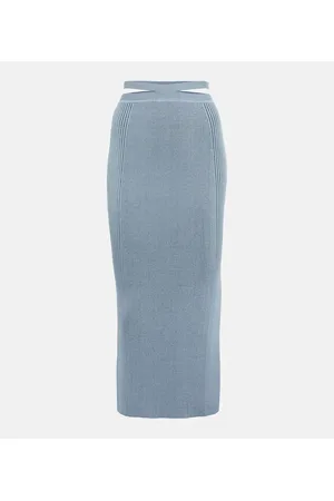 Simkhai Orion rib-knit midi skirt