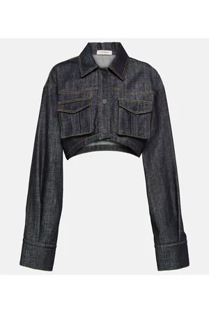 The Mannei Gudari cropped denim blazer
