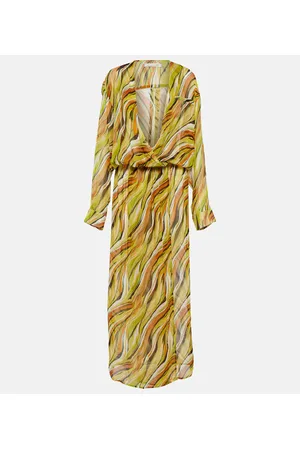 CHRISTOPHER ESBER Printed silk shirt dress