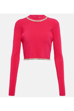 Paco rabanne Embellished ribbed-knit top
