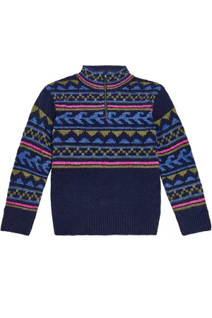 Scotch&Soda Intarsia half-zip sweater