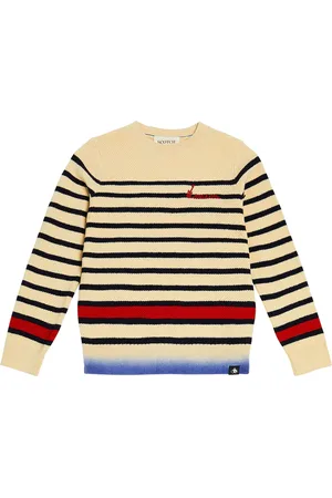 Scotch&Soda Striped cotton and wool sweater