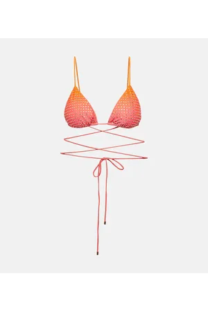 Self-Portrait Embellished bikini top