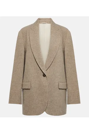 Brunello Cucinelli Single-breasted yak wool blazer
