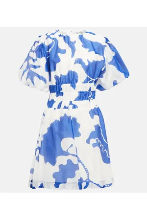 SIR Vivi printed cotton and silk minidress