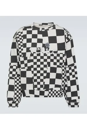 ERL Checked cotton jersey sweatshirt