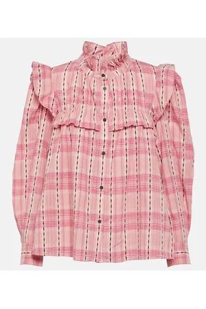 Marant Etoile Idety checked cotton blouse